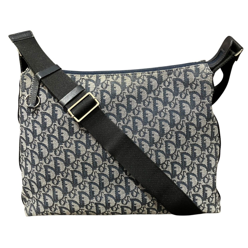 Dior Trotter Shoulder Bag Canvas Leather