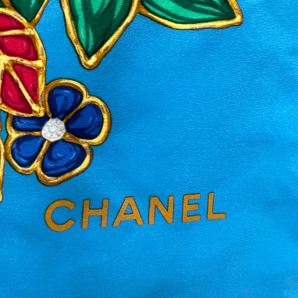 Chanel Large Scarf Silk Pattern Multicolor — view 9