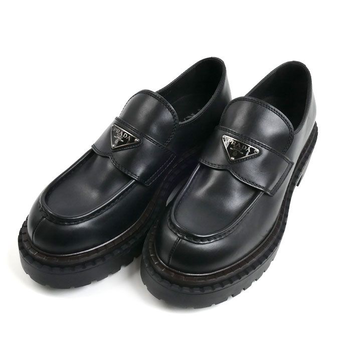 Prada Triangle Logo Loafers Black 070 7