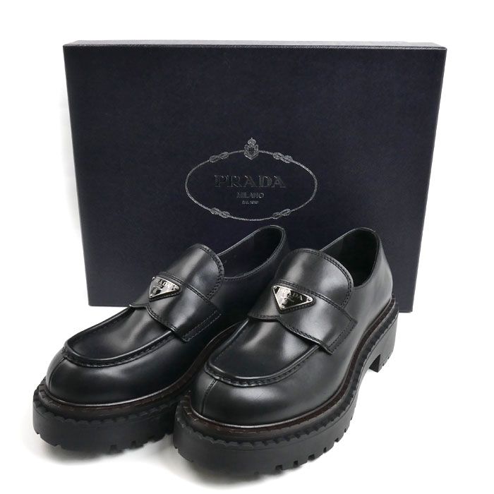 Prada Triangle Logo Loafers Black 070 7 — view 8