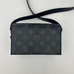Louis Vuitton Shoulder Bag Monogram Eclipse Steamer Wearable Wallet Black — view 3