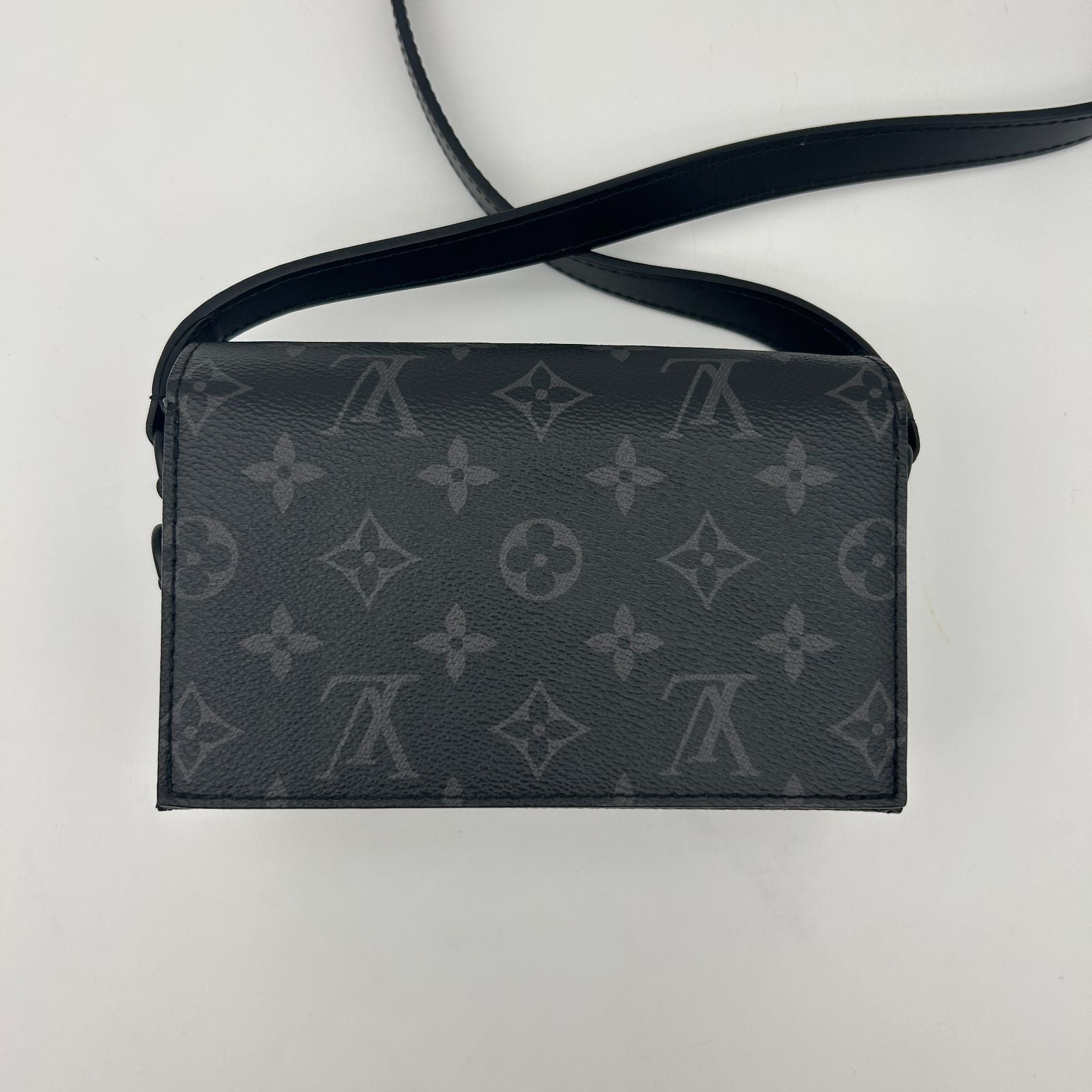 Louis Vuitton Shoulder Bag Monogram Eclipse Steamer Wearable Wallet Black — view 3