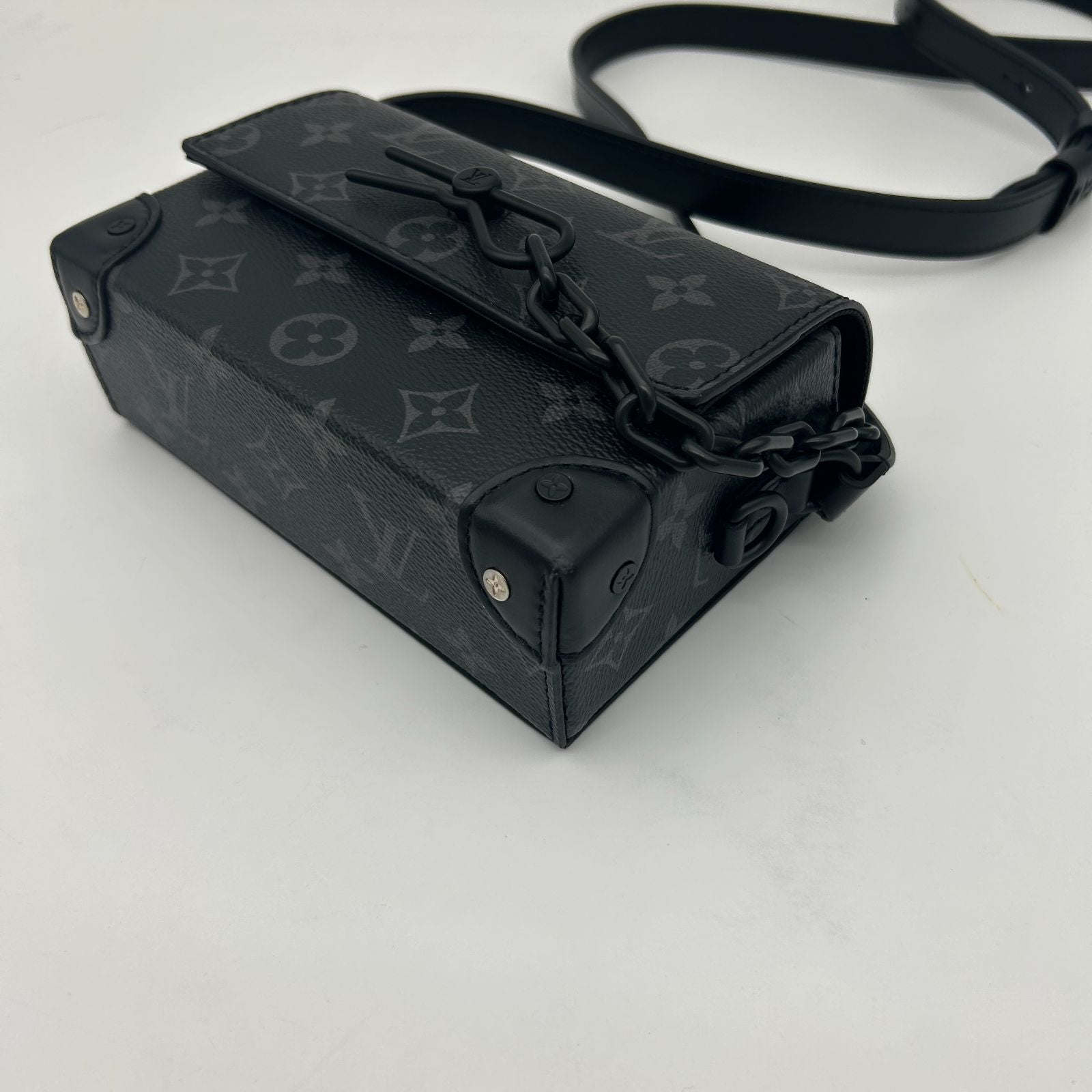 Louis Vuitton Shoulder Bag Monogram Eclipse Steamer Wearable Wallet Black — view 9