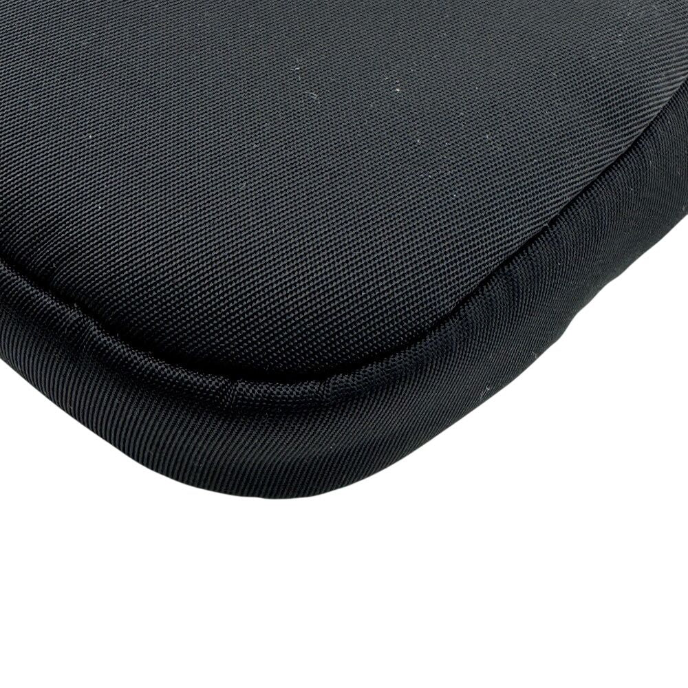 Prada Re-Nylon Mini Pouch Triangle Logo Nylon Black with Key Chain — view 3