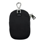 Prada Re-Nylon Mini Pouch Triangle Logo Nylon Black with Key Chain — view 2