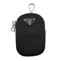Prada Re-Nylon Mini Pouch Triangle Logo Nylon Black with Key Chain