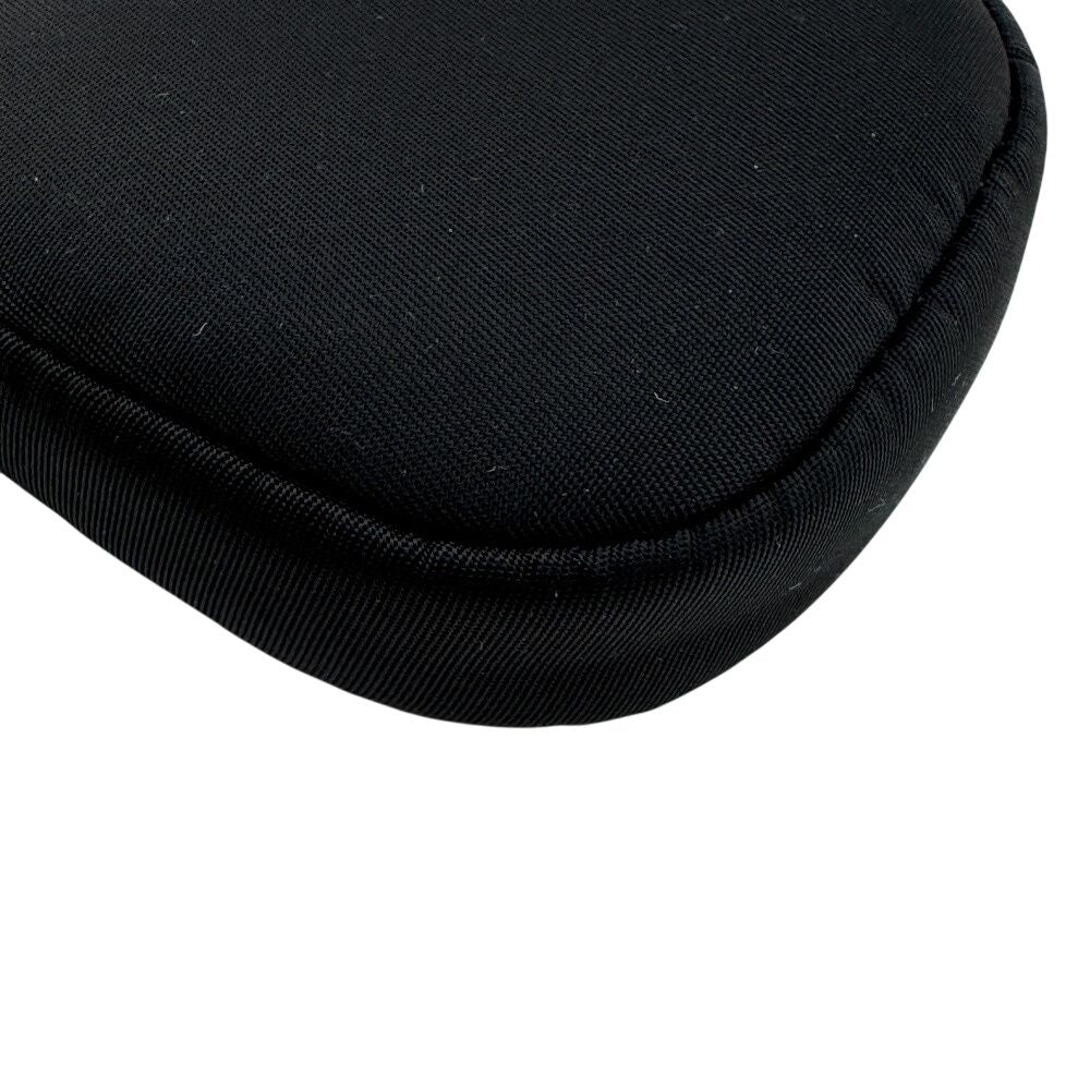 Prada Re-Nylon Mini Pouch Triangle Logo Nylon Black with Key Chain — view 4