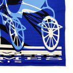 Hermes Silk Scarf Carre 90 Gavroche Elastic Blue Black White Caleche Elastique — view 6
