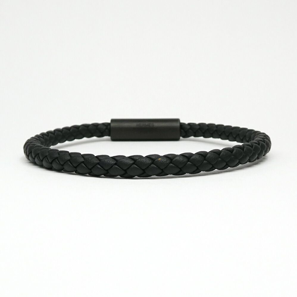 Hermes Bracelet Puzzle So Black Leather Metal Logo — view 4