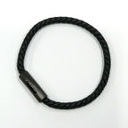 Hermes Bracelet Puzzle So Black Leather Metal Logo — view 5