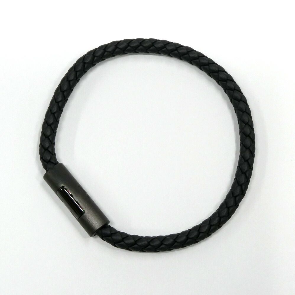 Hermes Bracelet Puzzle So Black Leather Metal Logo — view 5