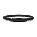 Hermes Bracelet Puzzle So Black Leather Metal Logo