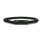Hermes Bracelet Puzzle So Black Leather Metal Logo