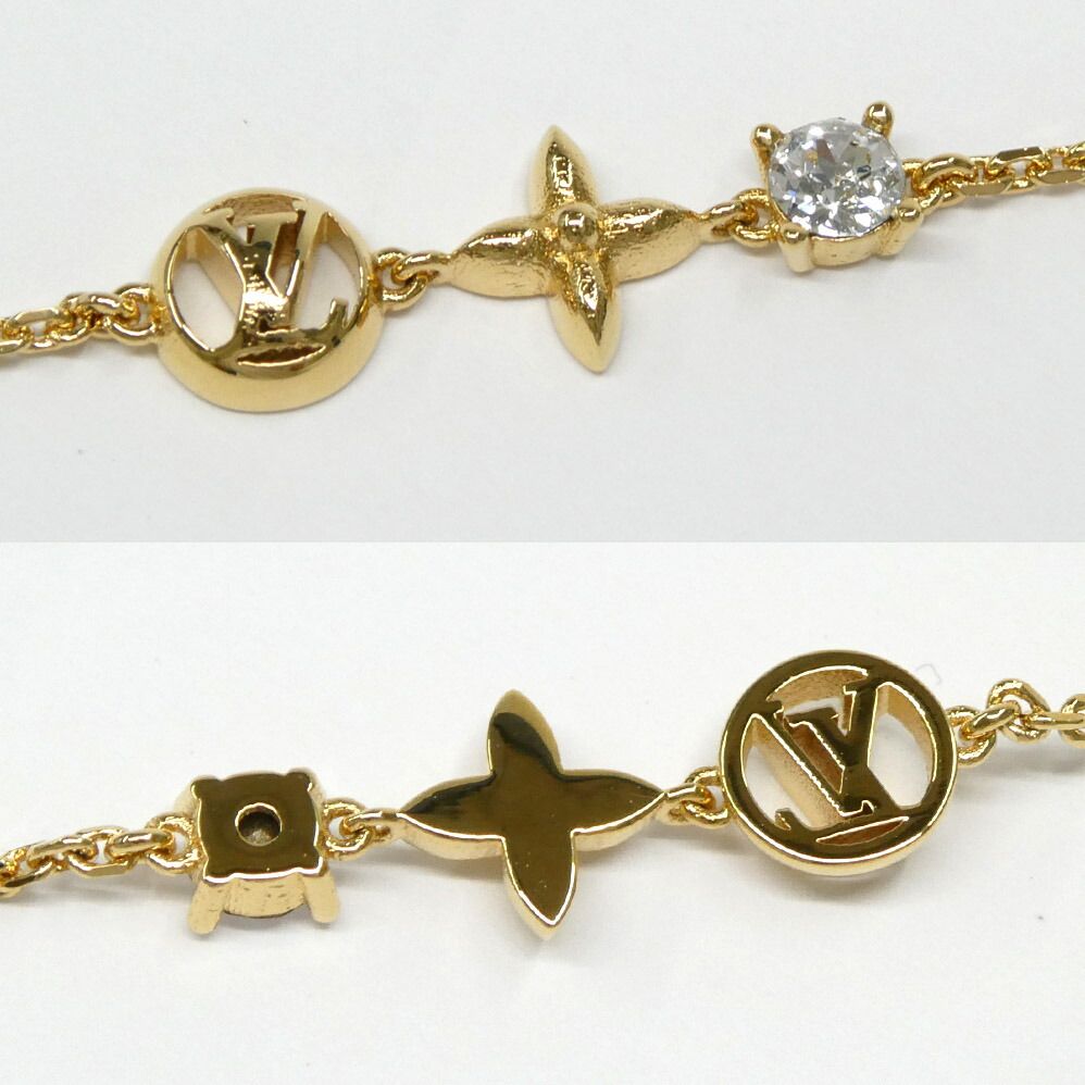 Louis Vuitton Bracelet Petit Gold Metal Strass — view 6