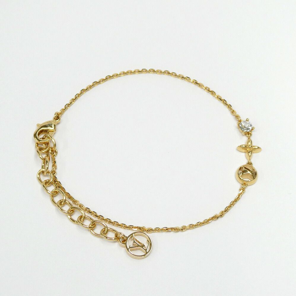 Louis Vuitton Bracelet Petit Gold Metal Strass — view 3