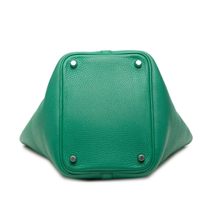 Hermes Picotin Lock PM Handbag Vert Vertigo Green Silver Taurillon Clemence — view 3