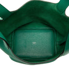 Hermes Picotin Lock PM Handbag Vert Vertigo Green Silver Taurillon Clemence — view 4