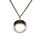 Gucci Crest Round Coin Chain Pendant Silver — view 3