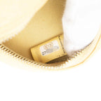 Chanel CC Logo Quilted Crossbody Chain Shoulder Bag Yellow Caviar Leather — view 6