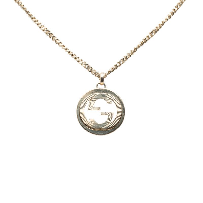 Gucci Interlocking Logo Chain Pendant 925 Sterling Silver