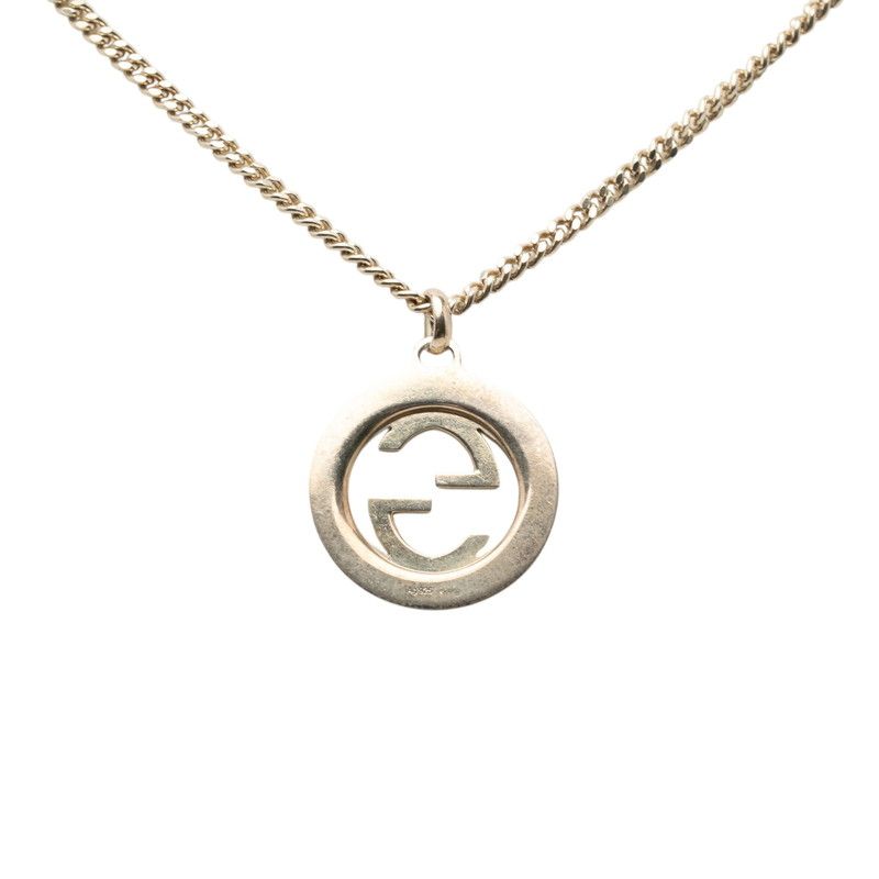 Gucci Interlocking Logo Chain Pendant 925 Sterling Silver — view 2