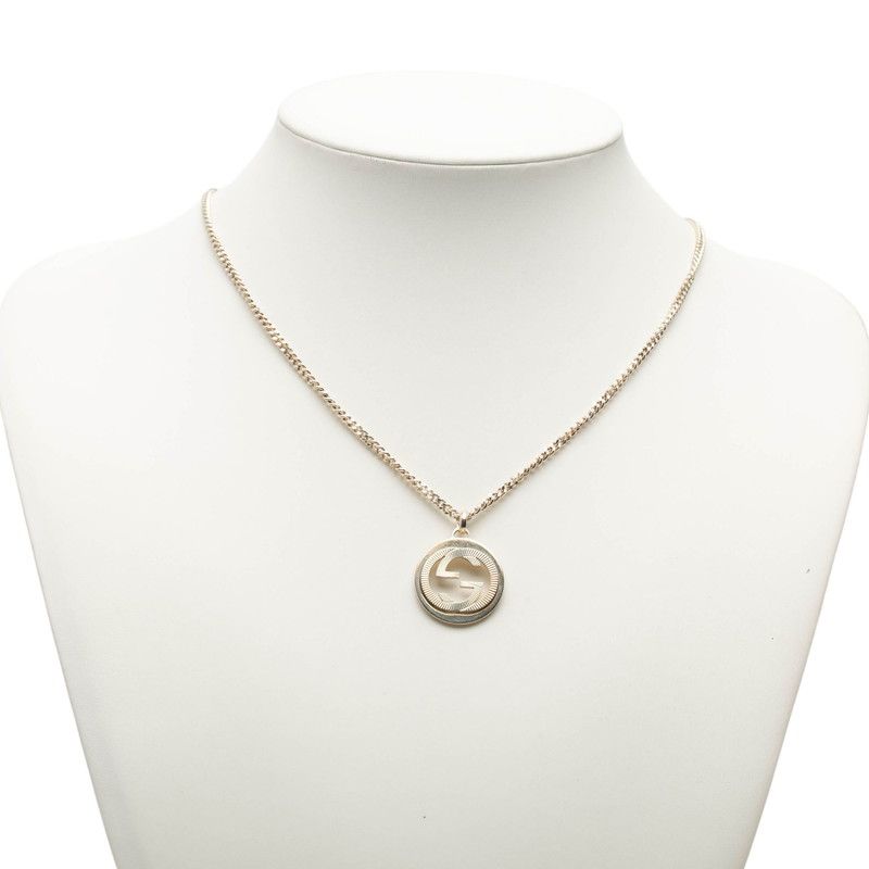 Gucci Interlocking Logo Chain Pendant 925 Sterling Silver — view 7