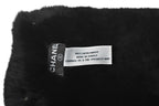 Chanel CC Logo Rabbit Arm Warmers Black White — view 6