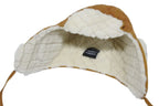 Chanel Coco Neige Flight Cap Beige Black White Suede Shearling Hat — view 5