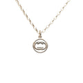 Gucci Double GG Logo Chain Pendant Silver