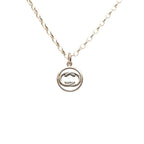 Gucci Double GG Logo Chain Pendant Silver
