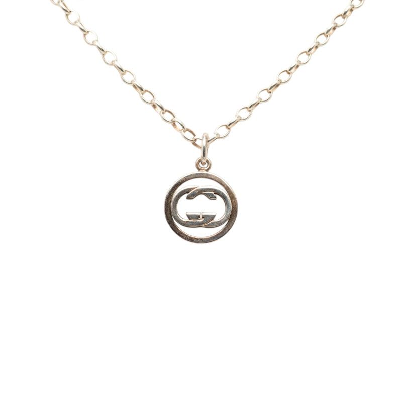 Gucci Double GG Logo Chain Pendant Silver — view 2