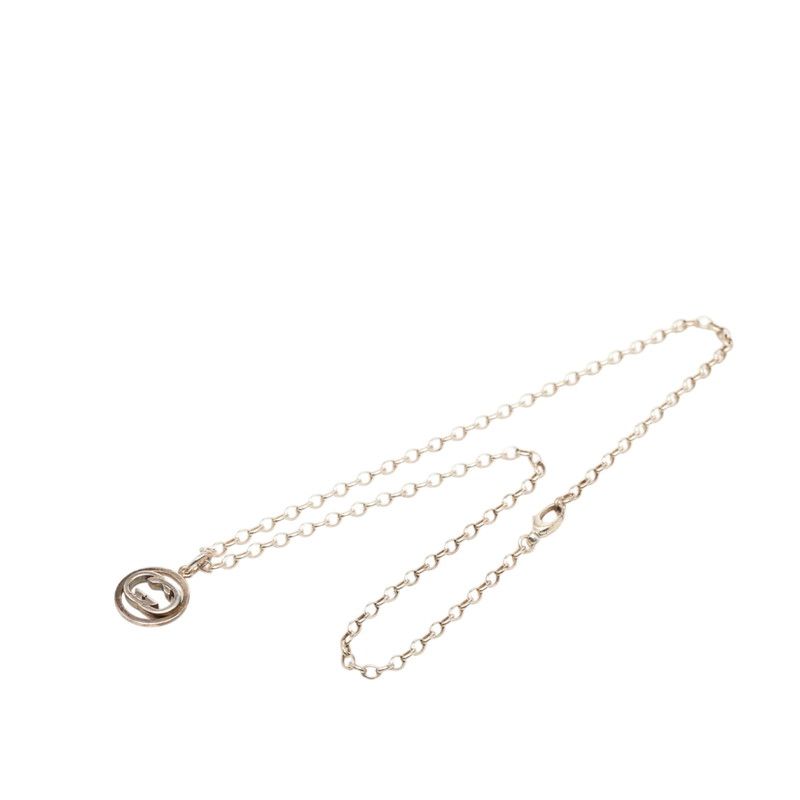 Gucci Double GG Logo Chain Pendant Silver — view 3