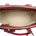 Prada / Shoulder Bag / 2-Way White Stitching Red Faux Calf Leather — view 4