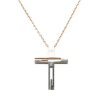Gucci Logo Cross Chain Pendant 925 Sterling Silver — view 2