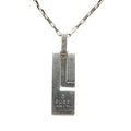 Gucci Logo Plate Chain Pendant Silver