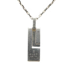 Gucci Logo Plate Chain Pendant Silver