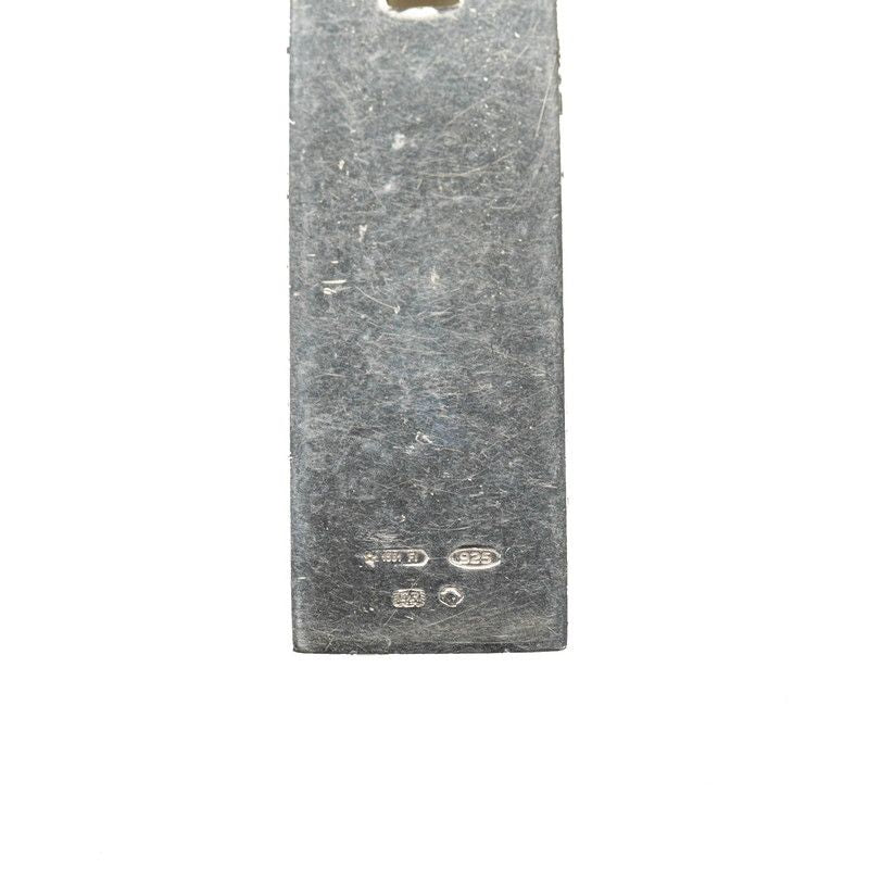 Gucci Logo Plate Chain Pendant Silver — view 6