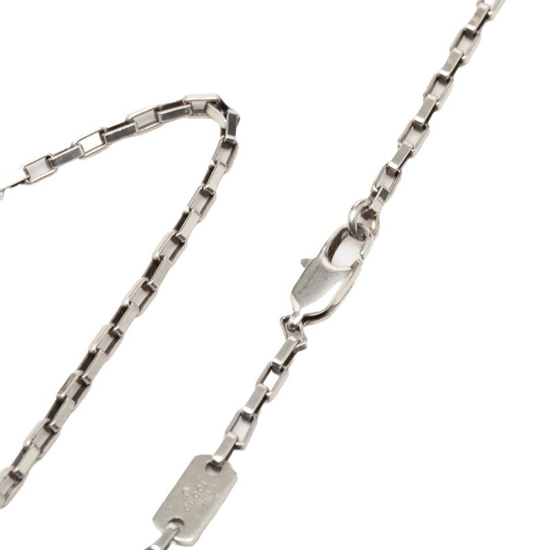 Gucci Logo Plate Chain Pendant Silver — view 5