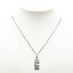 Gucci Logo Plate Chain Pendant Silver — view 7