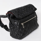 Chanel Coco Cocoon Backpack Leather Black Silver — view 3