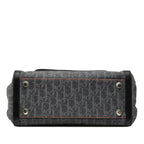 Dior Flight Line Trotter Handbag Gray Orange Denim Leather — view 3