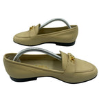 Chanel Loafers Shoes Leather CC Logo Beige — view 4