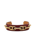 Hermes Chaine D'ancre Bangle Gold Red Plated Leather 1- Bracelet