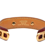 Hermes Chaine D'ancre Bangle Gold Red Plated Leather 1- Bracelet — view 4