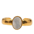 Chanel CC Logo Vintage Bangle Gold Plated Shell 1- Bracelet