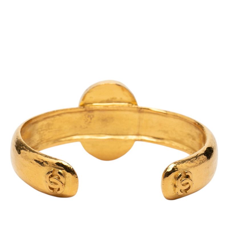 Chanel CC Logo Vintage Bangle Gold Plated Shell 1- Bracelet — view 3