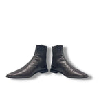 Chanel Short Boots Leather CC Logo Brown — view 2