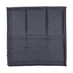 Louis Vuitton Shawl Monogram LV Anthracite Silk Wool Logo Gray Black Scarf — view 4