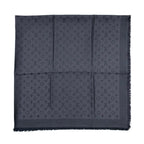 Louis Vuitton Shawl Monogram LV Anthracite Silk Wool Logo Gray Black Scarf — view 5