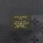 Louis Vuitton Shawl Monogram LV Anthracite Silk Wool Logo Gray Black Scarf — view 7
